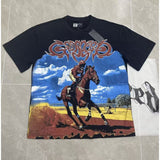 high version gods short sleeve heavy weight washed fog high street skull pure cottonprinting round