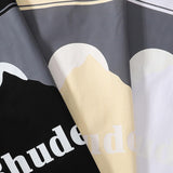 Rhude T Shirts Black Moon Print Loose Casual Short Sleeve Men and Women