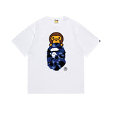 B@pe tshirtsssummertrendy ape head little monkey camouflage couple short sleeve round neck t-shirt men