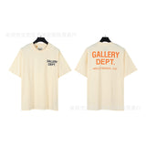 American classic series high street gall retro basic letter d print short sleeve t-shirt