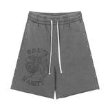 Wholesale saint vanity american washed & drilled short sleeve t-shirt & trendy shorts set for export