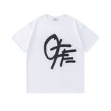 Spring/summer ow splatter graffiti arrow graphic crewneck short sleeve tee