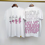 Cough syrup short-sleeved high-quality pure cotton round neck t-shirt fashionprinting breathable short-sleeved summer