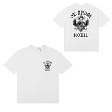 Rhude T Shirts Totem Simple Printing Cotton Casual Short Sleeve Men and Women