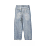 Unisex Jeans Vintage Ripped Rough Jeans