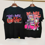 Cough syrup short-sleeved high-quality pure cotton round neck t-shirt fashionprinting breathable short-sleeved summer