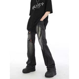 Unisex Jeans Zipper Jeans Vintage Summer Ripped Pants
