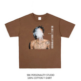 Rock Star T Shirt Wiz Cali Printed T-shirt Loose Cotton