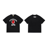 B@pe tshirtsssummertrendy ape head little monkey camouflage couple short sleeve round neck t-shirt men