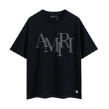 Wholesale foreign trade amir washed distressed tiger head number & letter logo short sleeve t-shirt