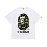 Cross-border wholesale summer classic ape camo lightning print cotton short sleeve t-shirt