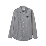 Kawakubo plaloveembroider short-sleeved pure cotton red heart eyes couple t-shirt y star style long sleeves shirt