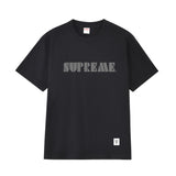 Wholesale export sup streetwear letter print 100% cotton t-shirt - relaxed fit, crew neck, short sleeve