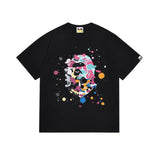 Cross-border wholesale summer classic ape camo lightning print cotton short sleeve t-shirt