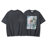 Spring/summer ow splatter graffiti arrow graphic crewneck short sleeve tee