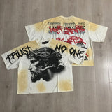 Rare peaceloose t-shirt american street oversize oversized hot diamond short-sleeved t-shirt