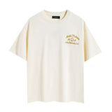 Wholesale foreign trade amir washed distressed tiger head number & letter logo short sleeve t-shirt