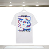 Foreign trade summer casa blanca letter print casual loose fit short sleeve t-shirt