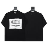 Mm series export wholesale margiela simple style digital four-corner mark couple short-sleeved t-shirtpure cotton high quality