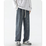 Unisex Jeans Vintage Washed Old Jeans Loose Straight Pants