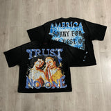 Rare peaceloose t-shirt american street oversize oversized hot diamond short-sleeved t-shirt