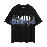 Wholesale foreign trade amir washed distressed tiger head number & letter logo short sleeve t-shirt