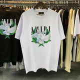 Wholesale amri little angel crane peace bird digital gradient letter logo couple's short set