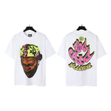 american trend high quality loose t-shirt pure cotton front and rear high-definition printing casualcoupletrendy short sleeves