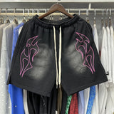Hs-f summer collection: fog high street washed & distressed heavyweight crew neck graphic tee - couple's style