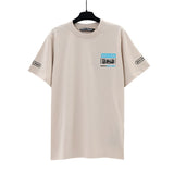 Correct version of pa beheaded bear short sleeves palm tree high street bat sleeves big logo letter on the back