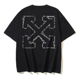 Spring/summer ow splatter graffiti arrow graphic crewneck short sleeve tee