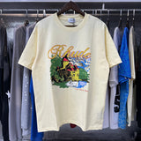 Rhude T Shirts Alpine Villa Printed Cotton Casual Short Sleeve Men and Women