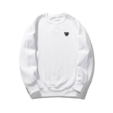 Kawakubo plaloveembroider short-sleeved pure cotton red heart eyes couple t-shirty long sleeves shirt taobao ling