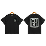 American rhu co-branded marlboro f formula traffic jam coconut tree sunset logo short-sleeved couple t