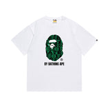 Cross-border wholesale summer classic ape camo lightning print cotton short sleeve t-shirt