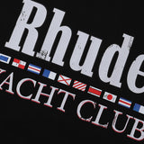Rhude T Shirts Flag Printing Cotton Casual Short Sleeves Men and Women