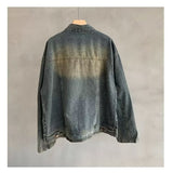 Unisex Baseball Jersey Vintage Make Old Denim Jacket