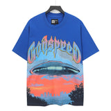 high version gods short sleeve heavy weight washed fog high street skull pure cottonprinting round