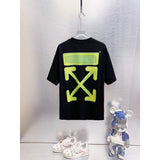 Spring/summer ow splatter graffiti arrow graphic crewneck short sleeve tee