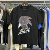 Wholesale amri little angel crane peace bird digital gradient letter logo couple's short set