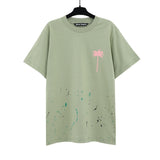 Correct version of pa beheaded bear short sleeves palm tree high street bat sleeves big logo letter on the back