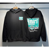 Amri splash ink flowing paint starry sky crack letter logo unicorn arm hoodie sweatshirt couple wear long sleeves