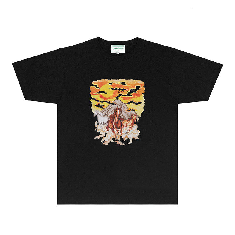 Casablanca T Shirts Fashion Print Street