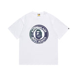 Cross-border wholesale summer classic ape camo lightning print cotton short sleeve t-shirt