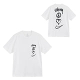 Summer running volume stussy short-sleeved t-shirt dice black eight ice cream comfy basics american couple summer t