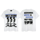 Erd melancholic rich second generation short-sleeved portrait sketch graffiti cross-border new high street loosecasual print