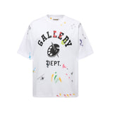 Gallery european and american couple wear plus size fried color washed short-sleeved t-shirt youth tee
