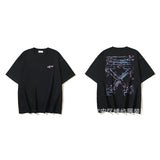 European and american spring/summer ow gradient arrow graphic crew neck short sleeve t-shirt