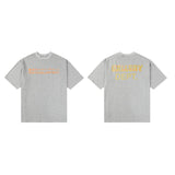 American retro gallery dept. letter print oversized double gauze pure cotton short sleeve t-shirt