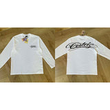 Corteiz patchwork "unicorn arm" print long sleeve american retro casual loose streetwear hip hop t-shirt